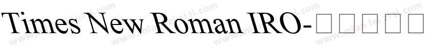 Times New Roman IRO字体转换